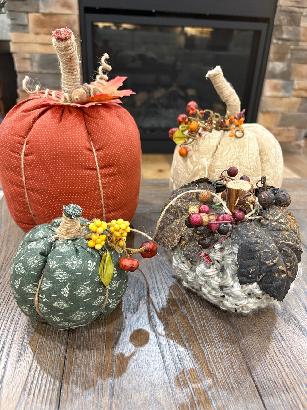 Autumn Fabric Pumpkin Set